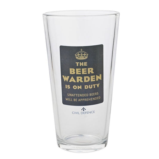 Civil Defence Beer Warden Pint Glass
