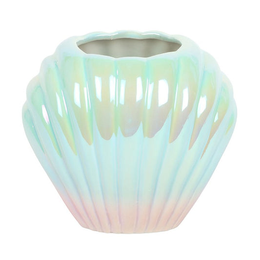 Iridescent Shell Flower Vase