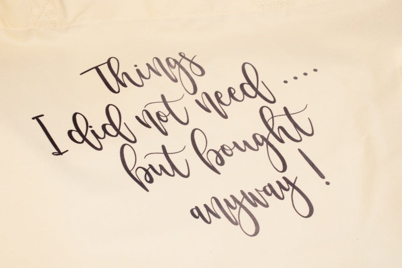 Printed Long Handled Tote Bag