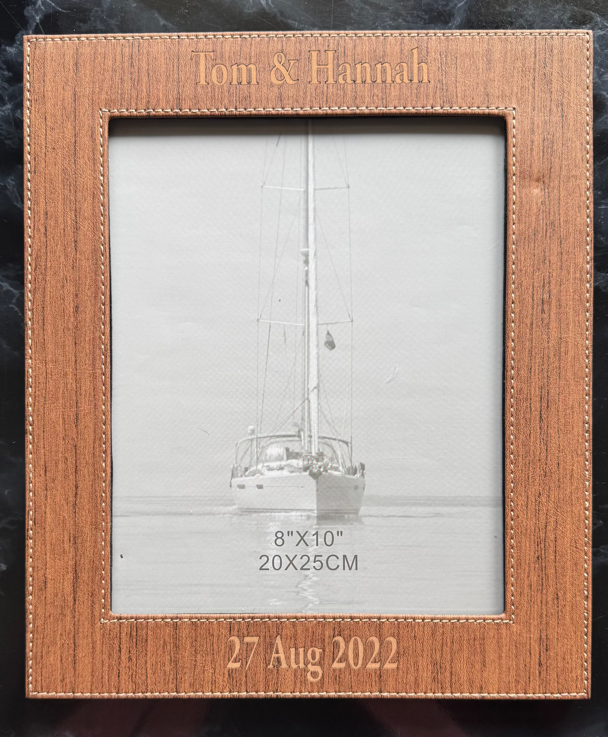 Personalised PU Leather Photo Frames ~ 4x6'', 5x7'', 6x8'', 8x10''