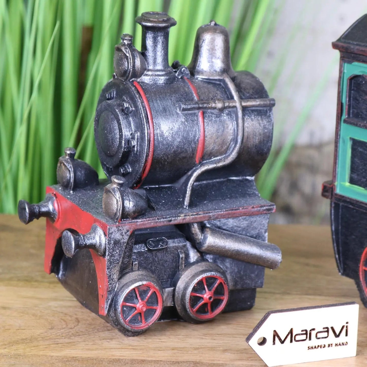 Mahun Steam Model Train Bookends