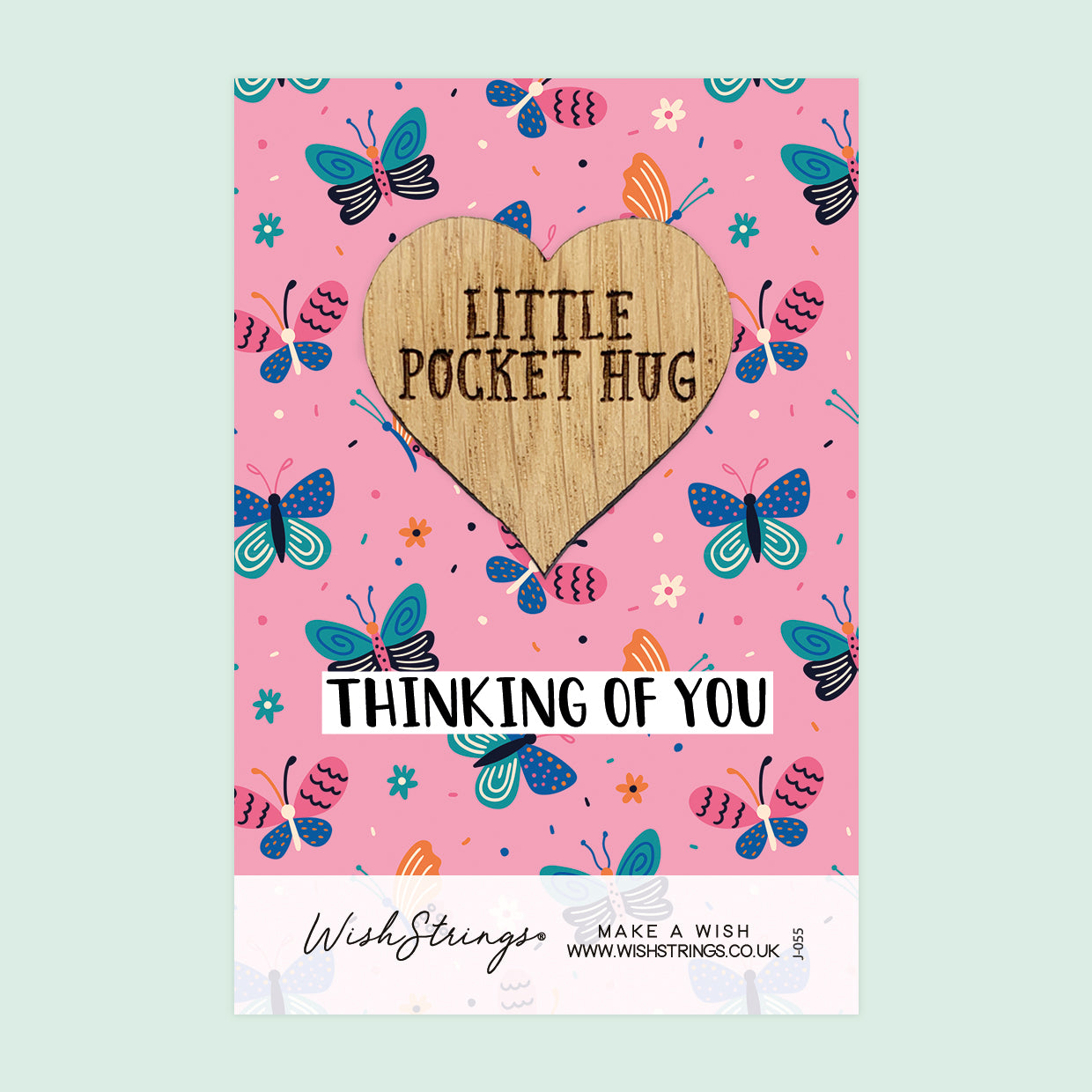 WishStrings Pocket Hug – Thinking of You Butterfly Gift | Comforting Hug Token | Letterbox Keepsake | Sympathy, Support & Friendship Gift