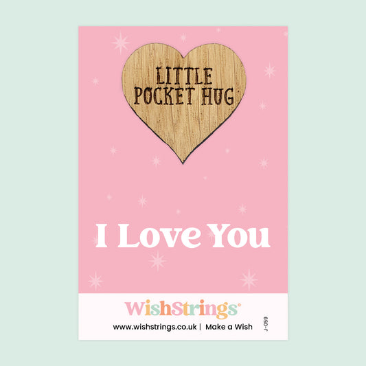 Pocket Hug - I Love You | Thoughtful Gift for Couples, Family & Someone Special | Keepsake Token for Sending Hugs & Expressing Love