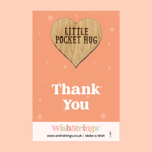 WishStrings Pocket Hug – Thank You Gift | Appreciation Keepsake Token | Thoughtful Mini Gift | Hug From Afar | Gratitude Letterbox Gift