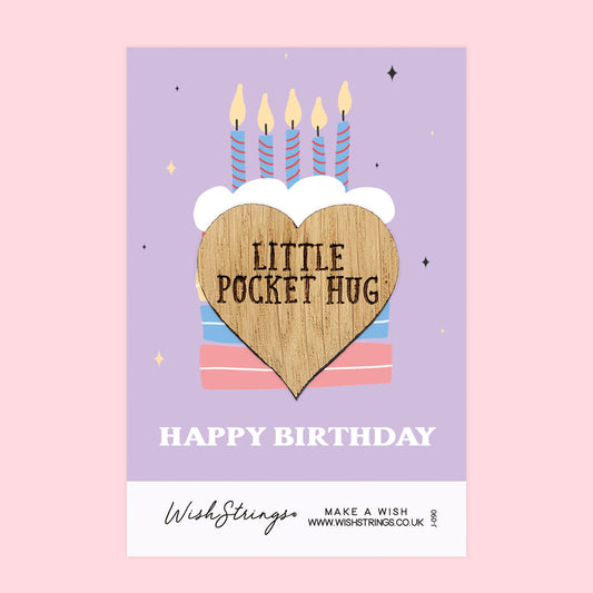 Pocket Hug - Happy Birthday | Thoughtful Gift for Celebration & Joy | Keepsake Token for Sending Hugs & Birthday Wishes from Afar