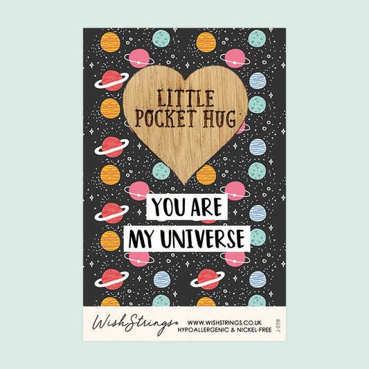 Pocket Hug - You Are My Universe | Cute Couples Gift | Keepsake Token for Sending Hugs, Saying I Love You & Special Moment