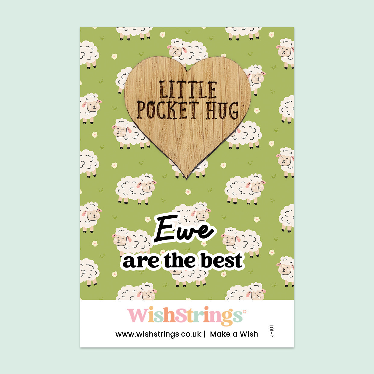 Pocket Hug – Ewe Are the Best | Cute Sheep Pun Gift | Keepsake Token for Friendship & Appreciation