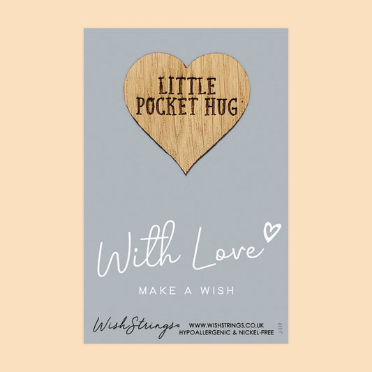 Pocket Hug - With Love, Make a Wish | Thoughtful Gift for Special Moments | Keepsake Token for Sending Hugs & Expressing Love