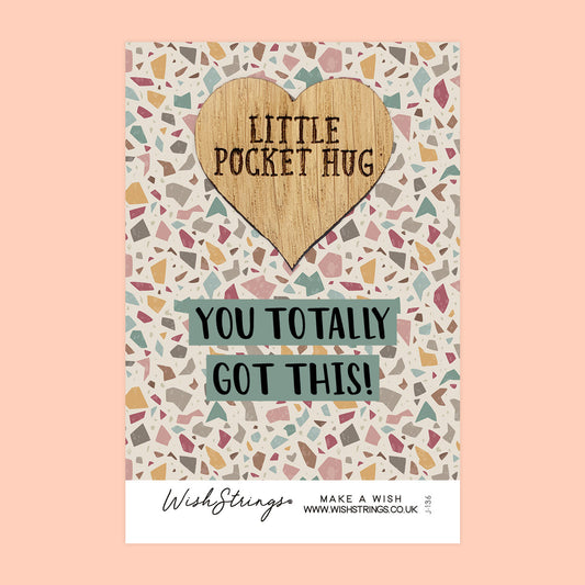 Pocket Hug - You Got This | Motivational Gift for Positivity & Success | Keepsake Token for Sending Hugs, Good Luck & Encouragement