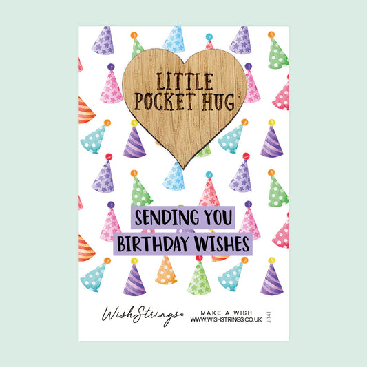 Pocket Hug - Sending You Birthday Wishes | Thoughtful Birthday Gift & Celebration | Keepsake Token for Sending Hugs & Special Birthday Cheer