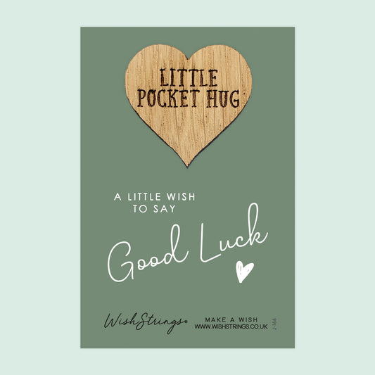 Pocket Hug - Good Luck | Thoughtful Gift for New Beginnings & Success | Keepsake Token for Sending Hugs, Exams, New Jobs & Lucky Charm