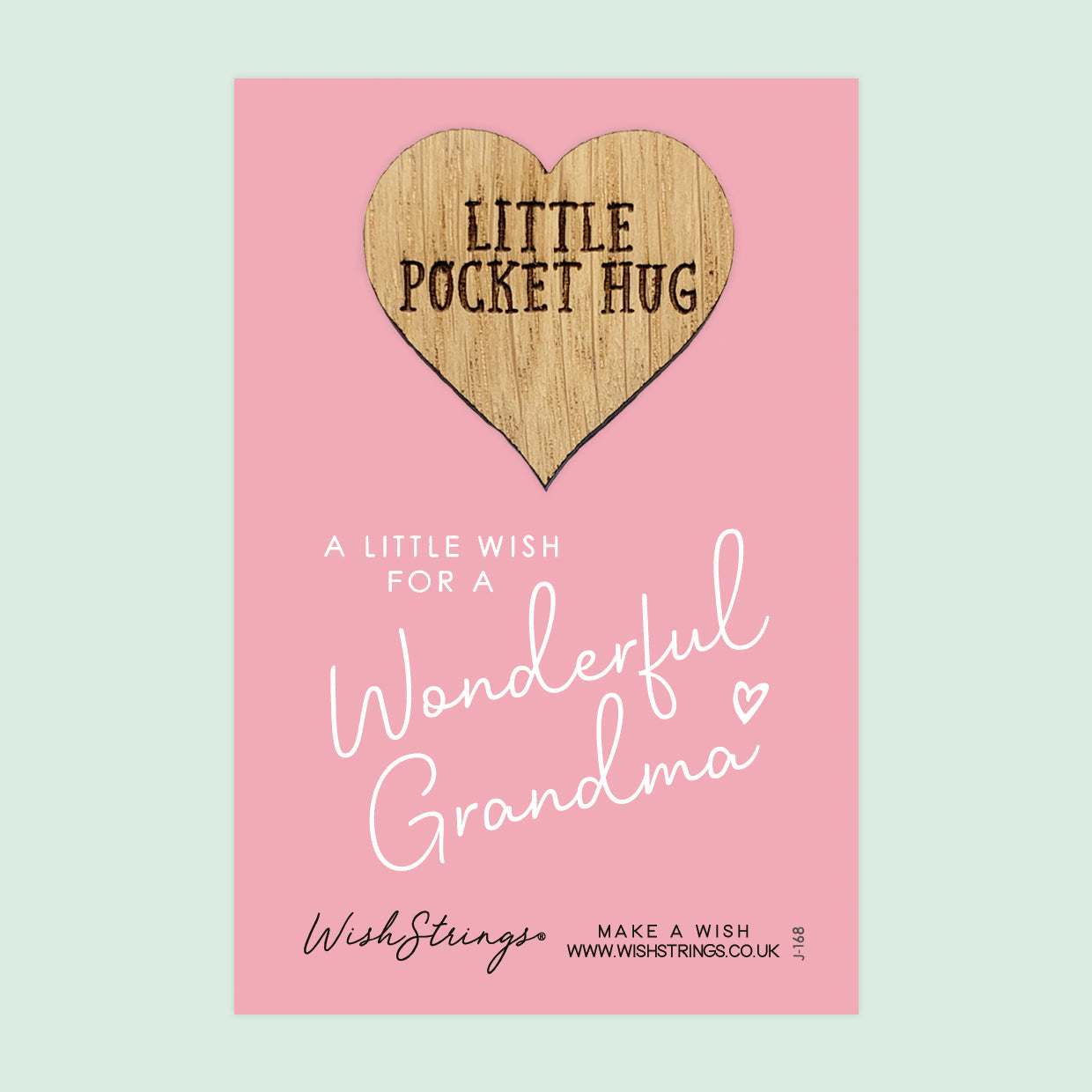 Pocket Hug - Wonderful Grandma | Thoughtful Gift from Grandkids | Keepsake Token for Sending Hugs & Showing Love to the Best Grandma