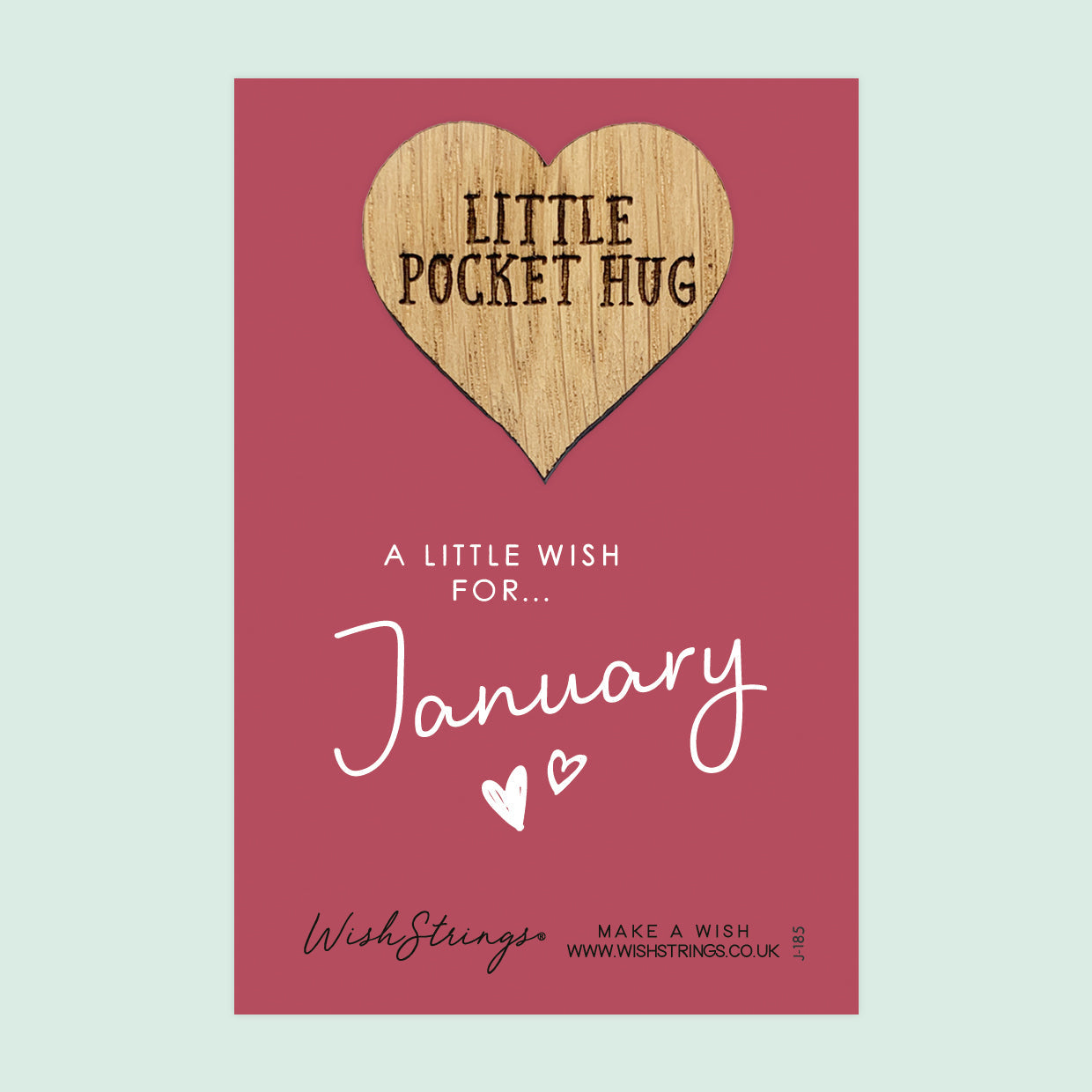 Pocket Hug - January Birth Month | Thoughtful Birthday Gift | Keepsake Token for Sending Hugs & Celebrating a Special Birthday