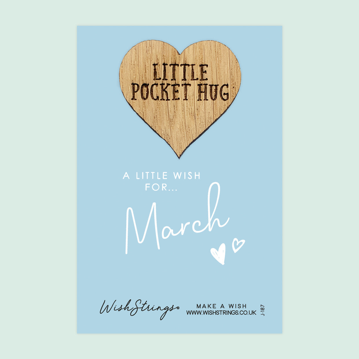 Pocket Hug - March Birth Month | Thoughtful Birthday Gift | Keepsake Token for Sending Hugs & Celebrating a Special Day