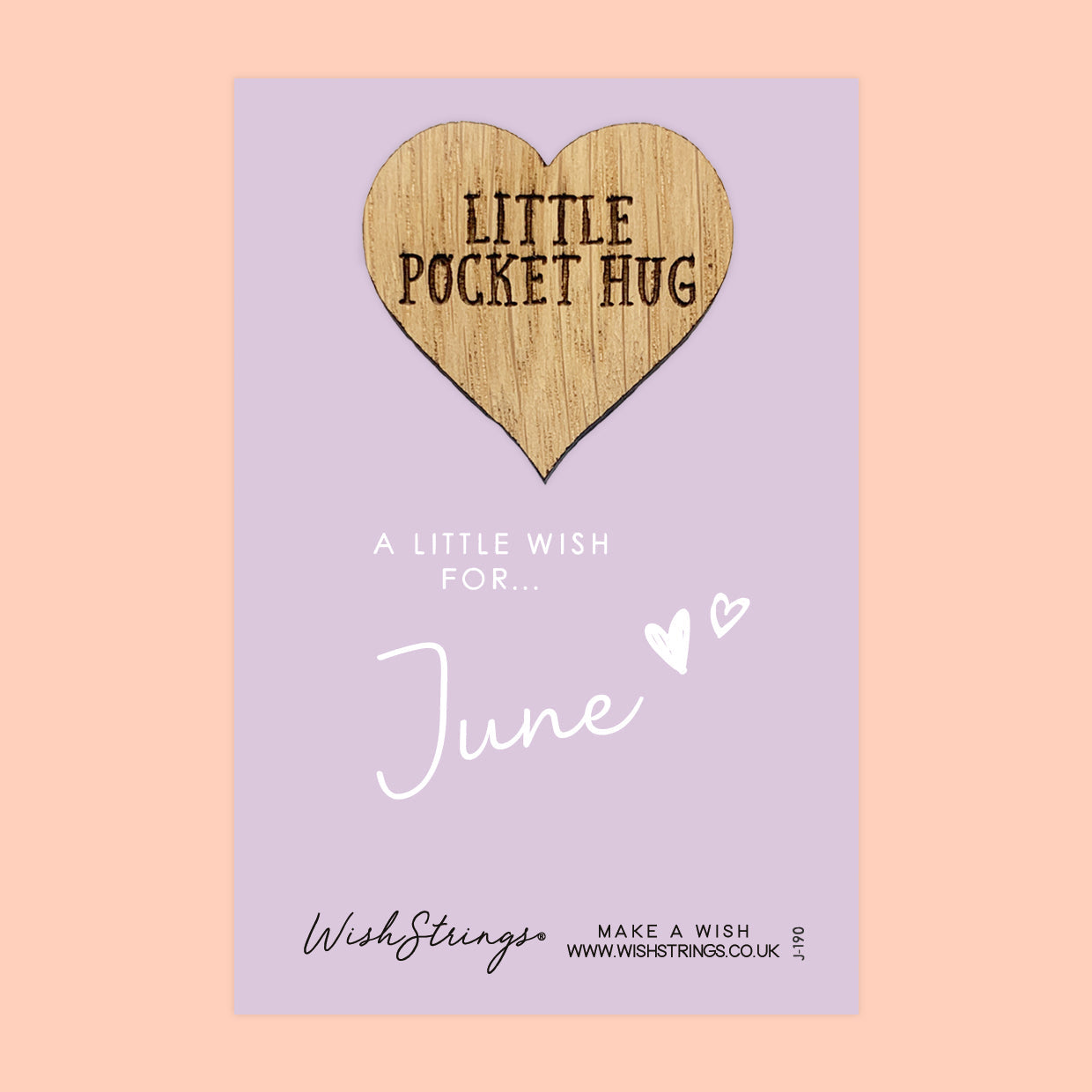 Pocket Hug - June Birth Month | Thoughtful Birthday Gift | Keepsake Token for Sending Hugs & Celebrating a Special Birthday