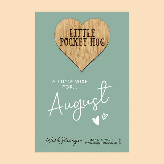 Pocket Hug - August Birth Month | Thoughtful Birthday Gift | Keepsake Token for Celebrating August Birthdays