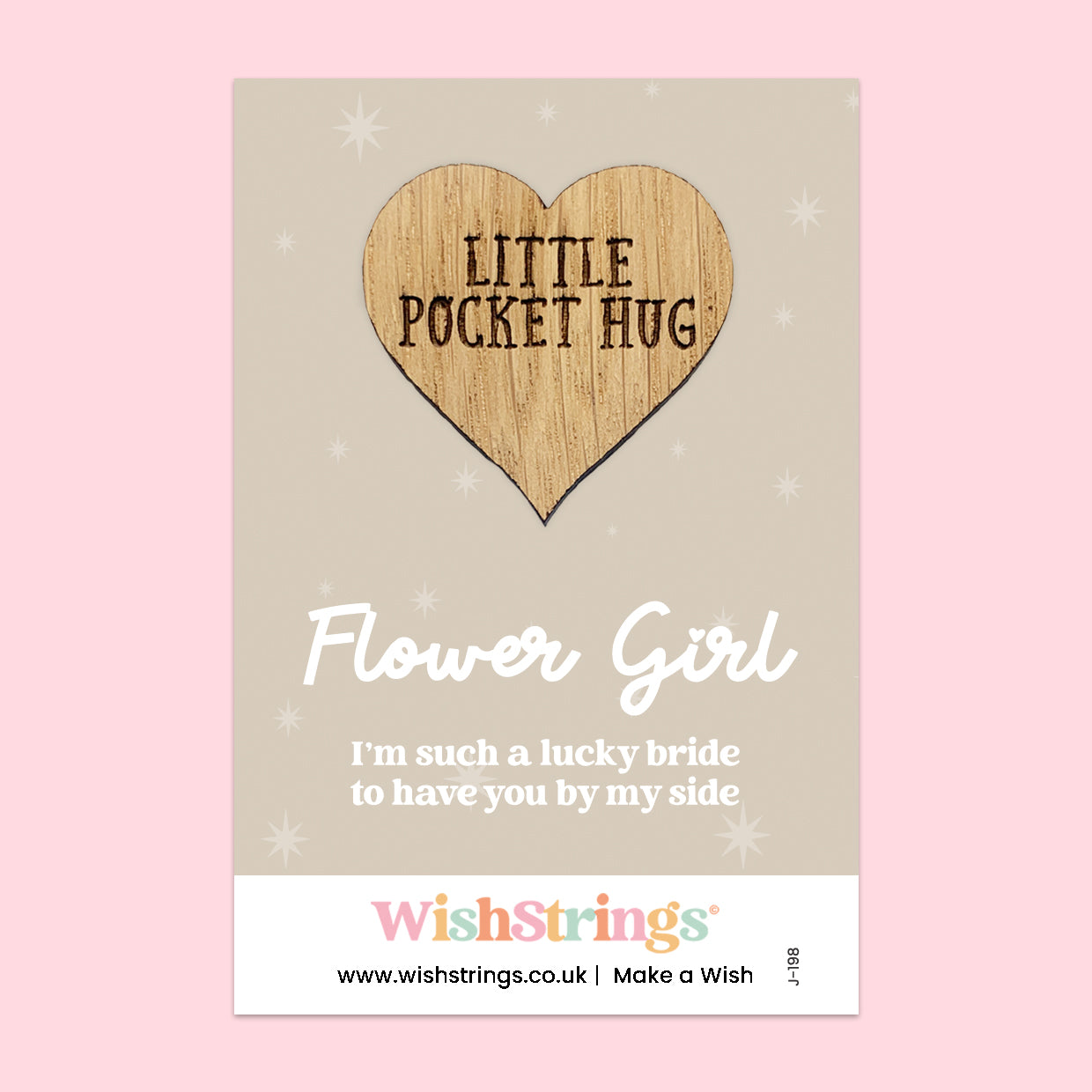 Pocket Hug – Flower Girl | Thoughtful Gift for Wedding Day & Appreciation | Keepsake Token for Love, Thanks & Celebration
