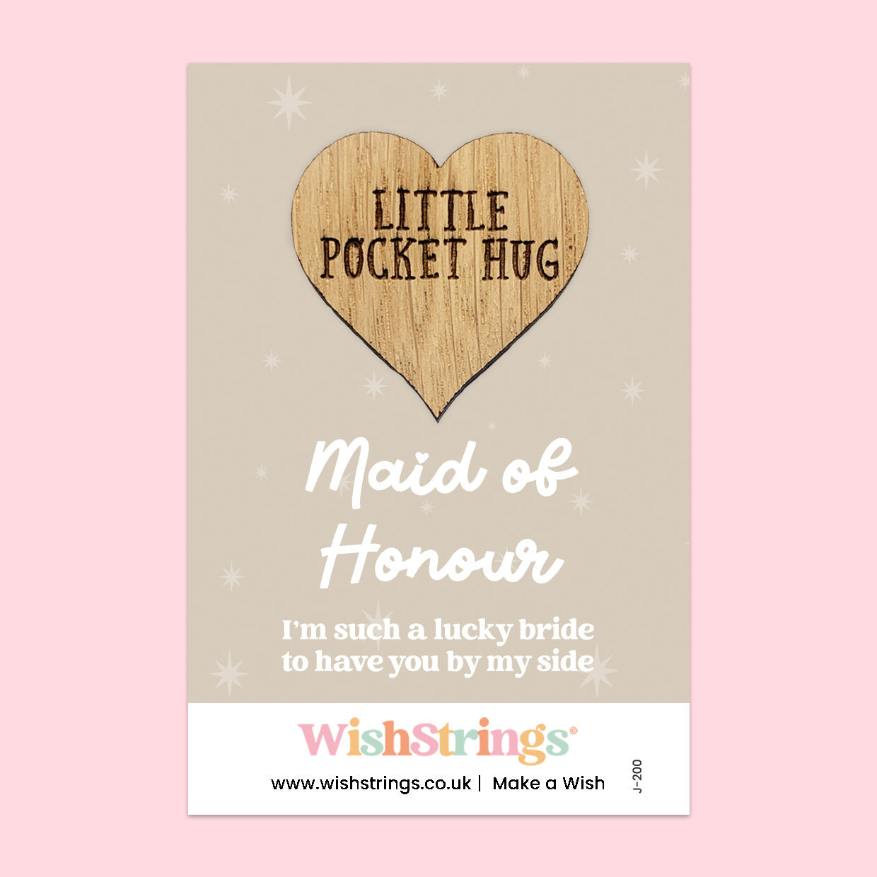 Pocket Hug – Maid of Honour | Thoughtful Gift for Wedding Day Gratitude | Keepsake Token for Love, Friendship & Appreciation