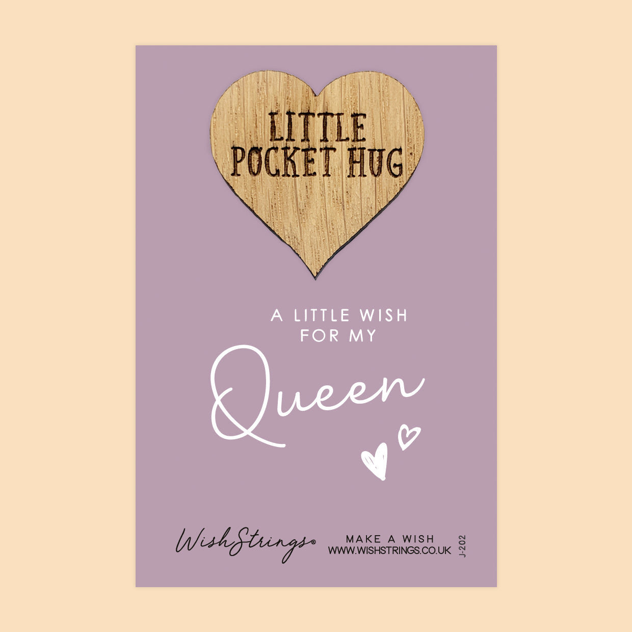 Pocket Hug - For My Queen | Thoughtful Gift for Someone Special | Keepsake Token for Sending Hugs & Showing Love