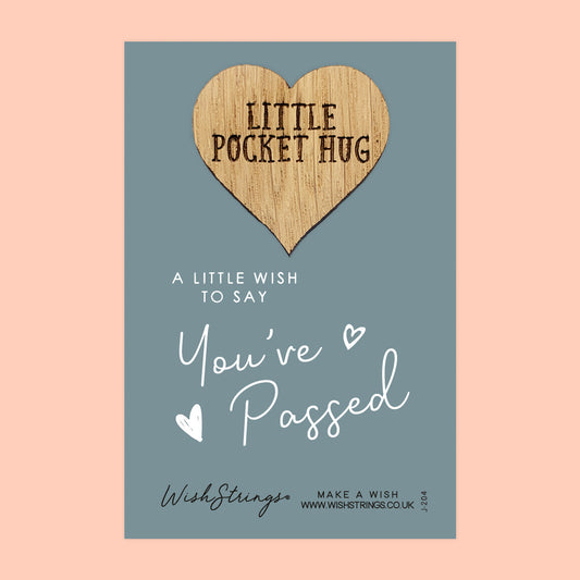 Pocket Hug - You’ve Passed | Congratulations & Achievement Gift | Keepsake Token for Sending Hugs & Celebrating Exam Success