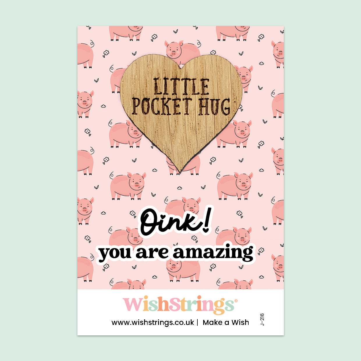 Pocket Hug – Oink! You Are Amazing | Cute Pig Themed Gift for Encouragement | Keepsake Token to Brighten Someone’s Day