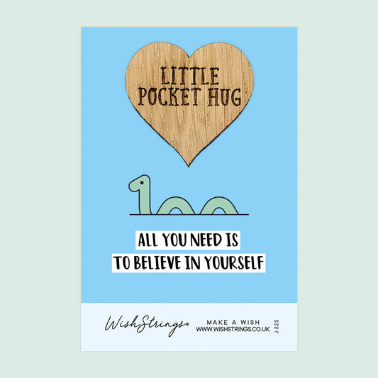 Pocket Hug - Nessie, Scottish Theme Gift | Charming Scotland Souvenir | Keepsake Token for Sending Hugs & a Special Gift from Scotland