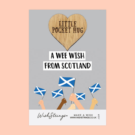 Pocket Hug - A Wee Wish from Scotland | Scottish Tartan Souvenir | Keepsake Token for Sending Hugs & Thoughtful Gifts