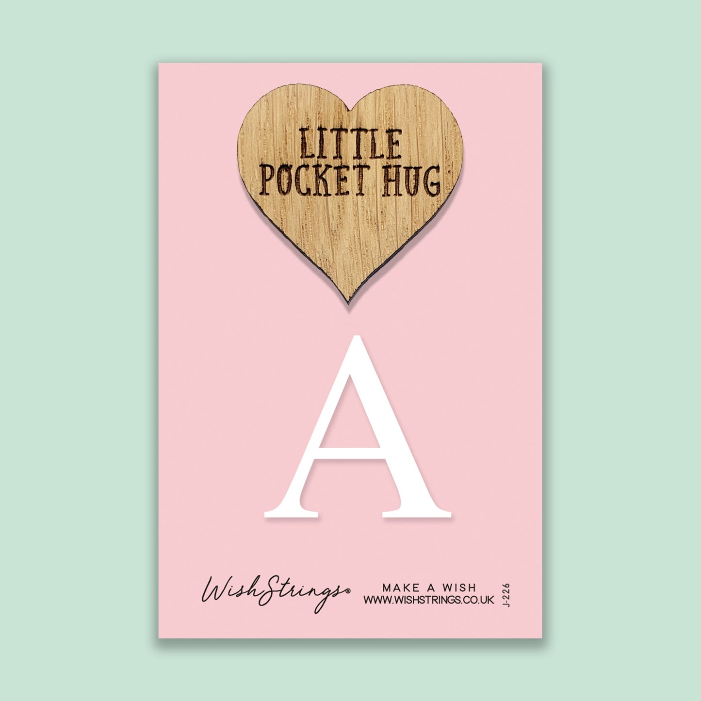 Pocket Hug - Letter A Initial | Personalised Gift | Keepsake Token for Name or Monogram