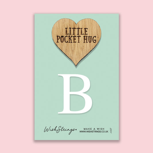 Pocket Hug - Letter ‘B’ Initial | Personalized Name Gift | Keepsake Token for Special Someone