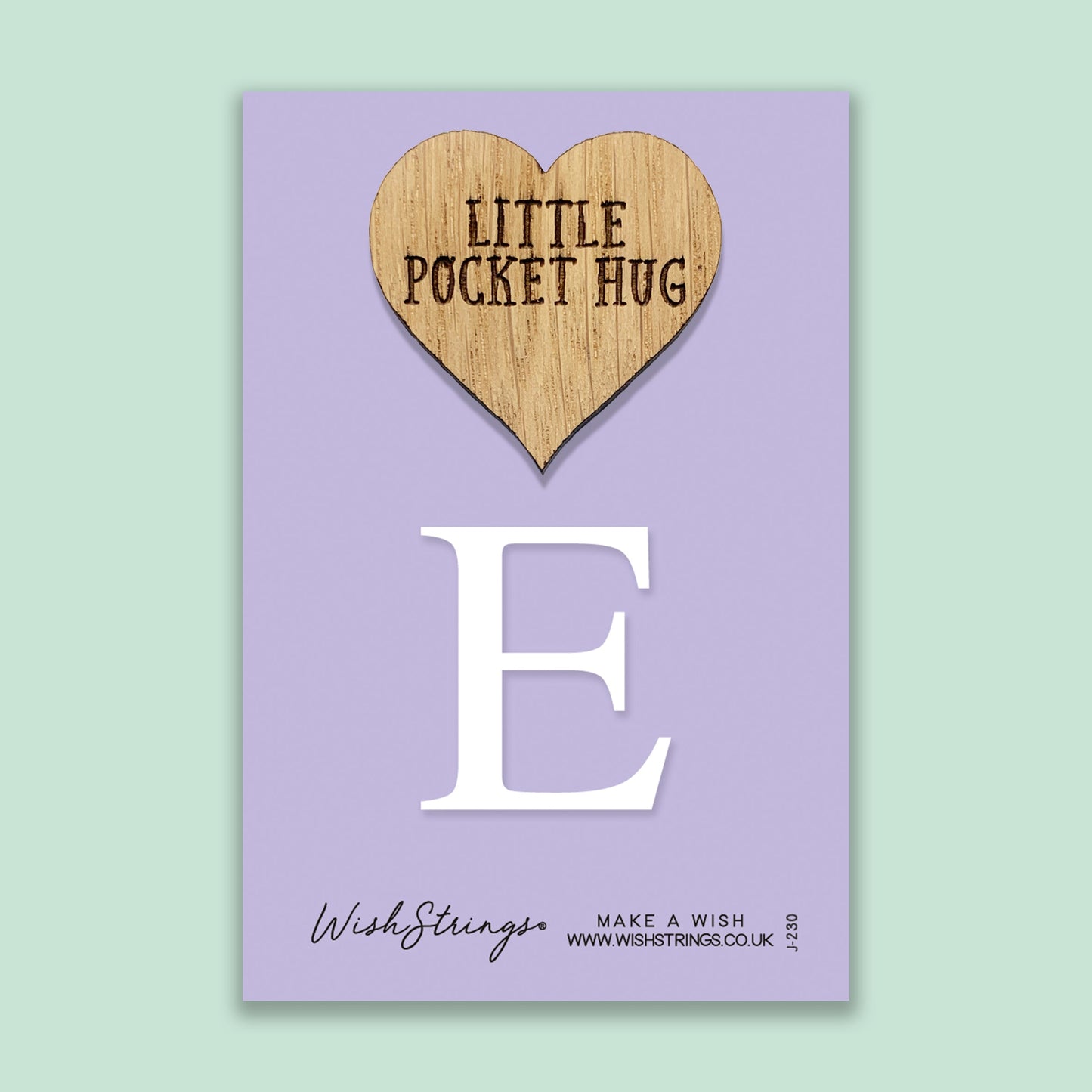 Pocket Hug - Letter ‘E’ | Personalized Initial Gift & Thoughtful Keepsake | Keepsake Token for Sending Hugs & a Special Name Gift