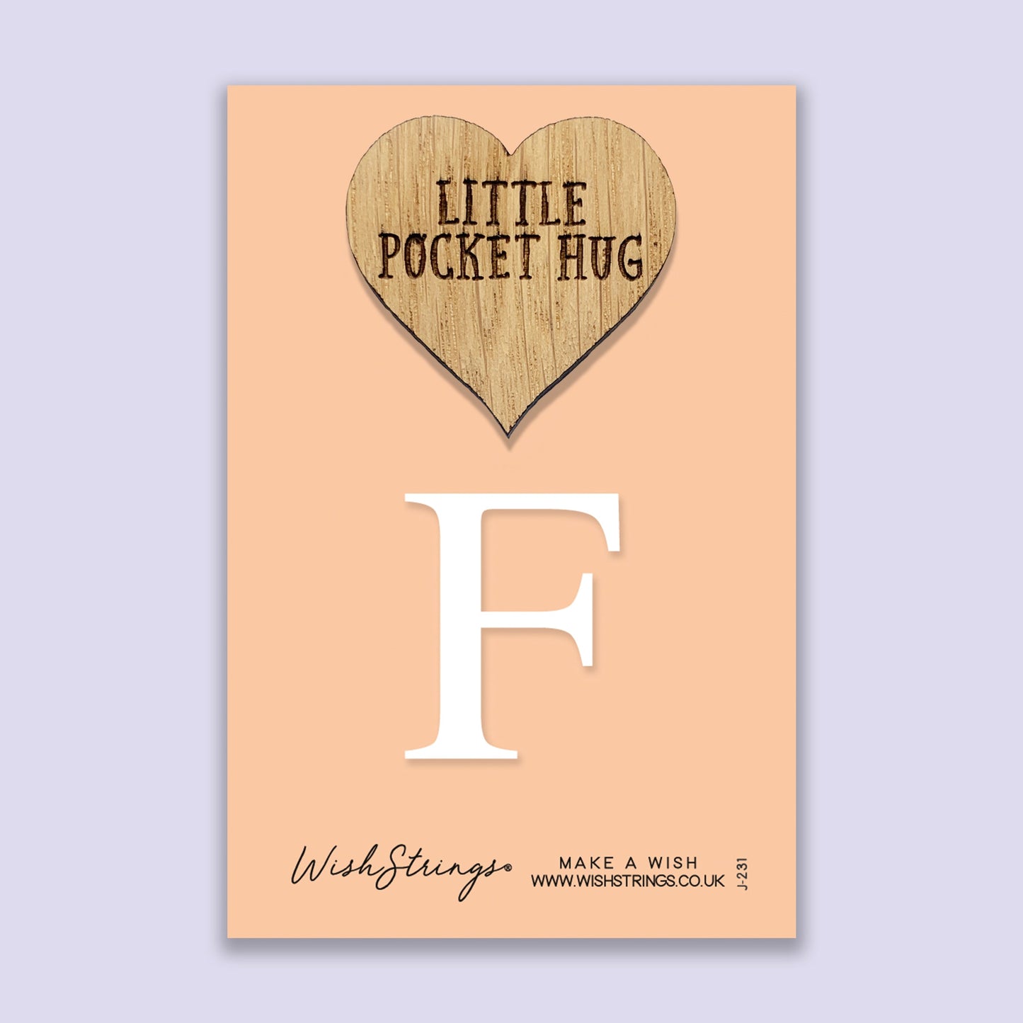 Pocket Hug - Letter ‘F’ | Personalized Initial Gift & Thoughtful Keepsake | Keepsake Token for Sending Hugs & a Special Name Gift