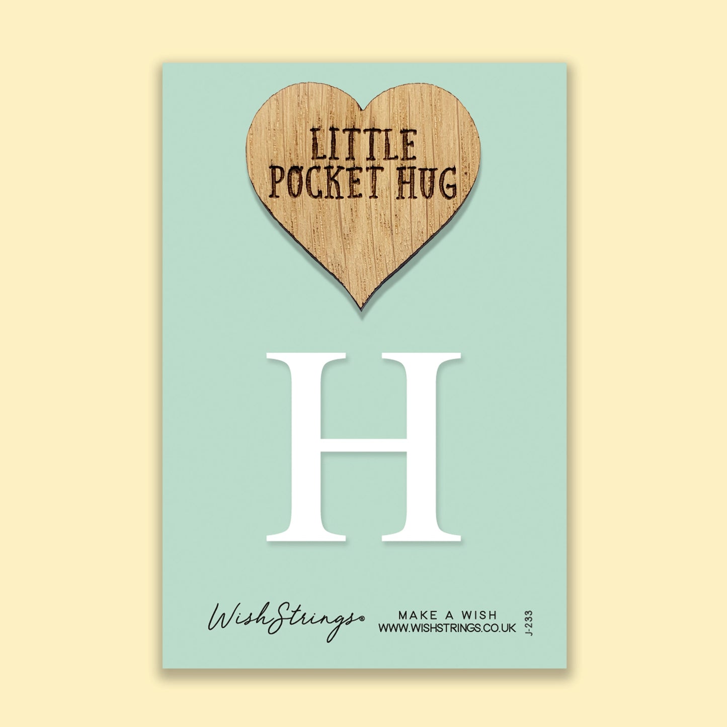 Pocket Hug - Letter ‘H’ | Personalised Initial Gift & Thoughtful Keepsake | Keepsake Token for Sending Hugs & a Special Name Gift