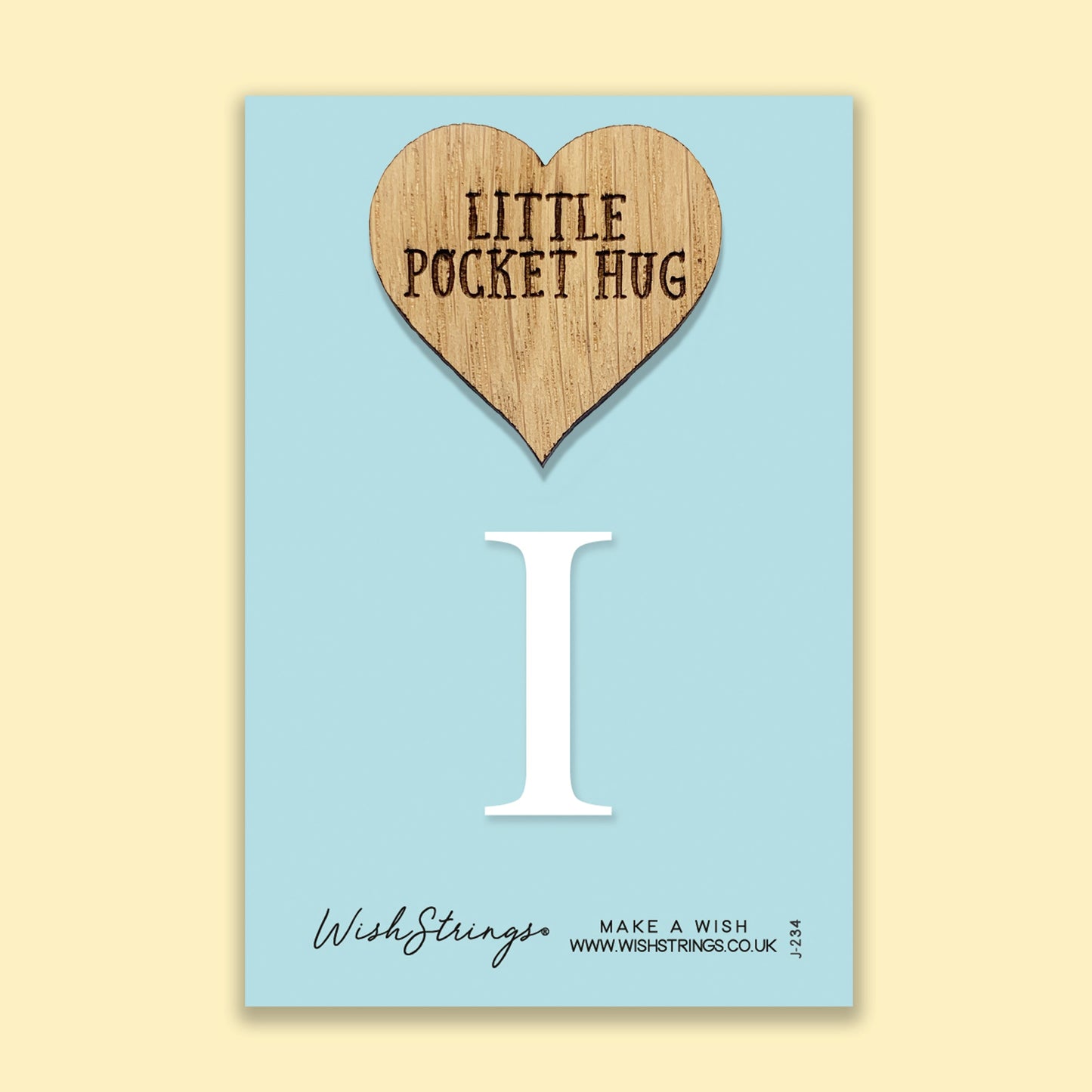 Pocket Hug - Letter ‘I’ | Personalized Initial Gift & Thoughtful Keepsake | Keepsake Token for Sending Hugs & a Special Name Gift