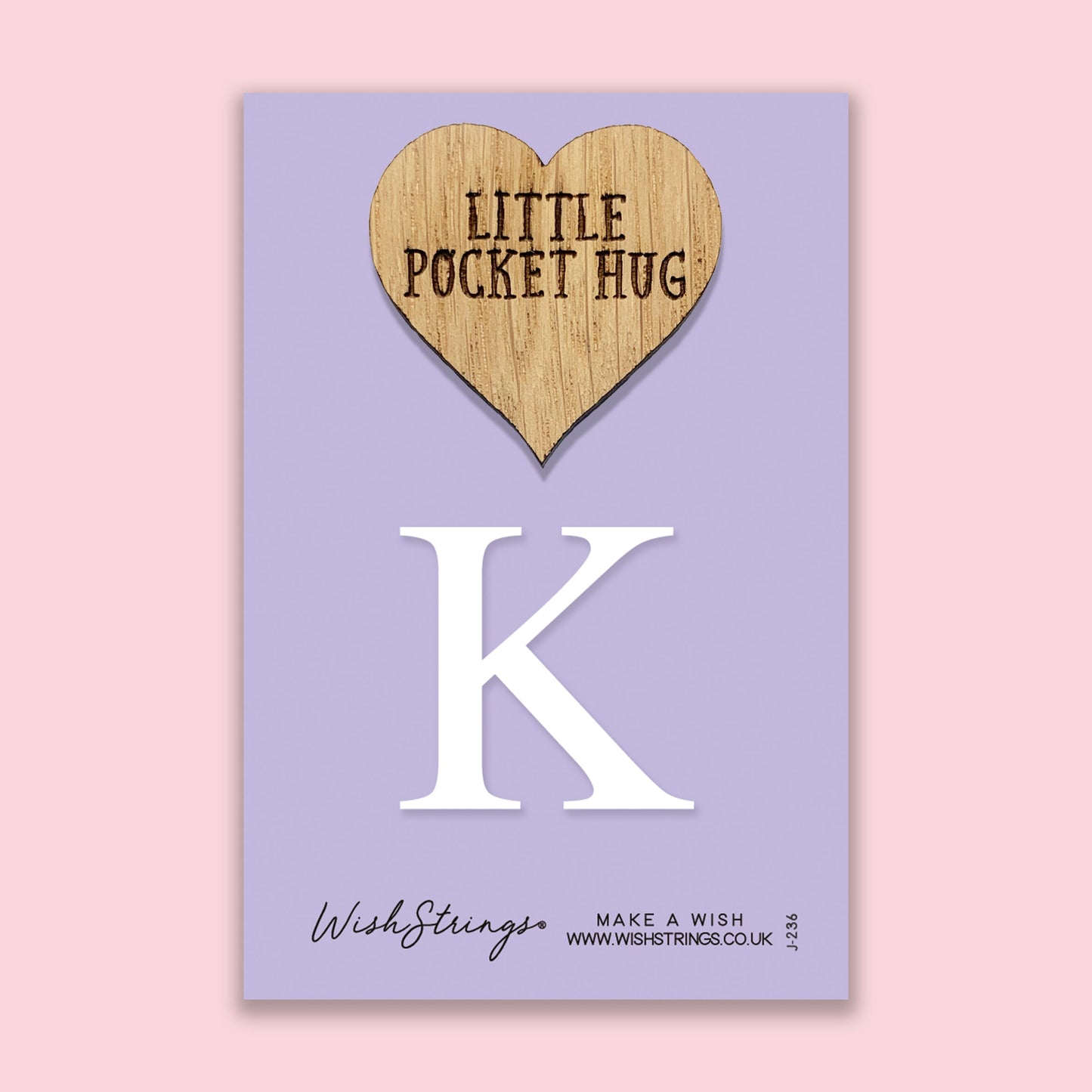 Pocket Hug - Letter ‘K’ | Personalized Initial Gift & Thoughtful Keepsake | Keepsake Token for Sending Hugs & a Special Name Gift