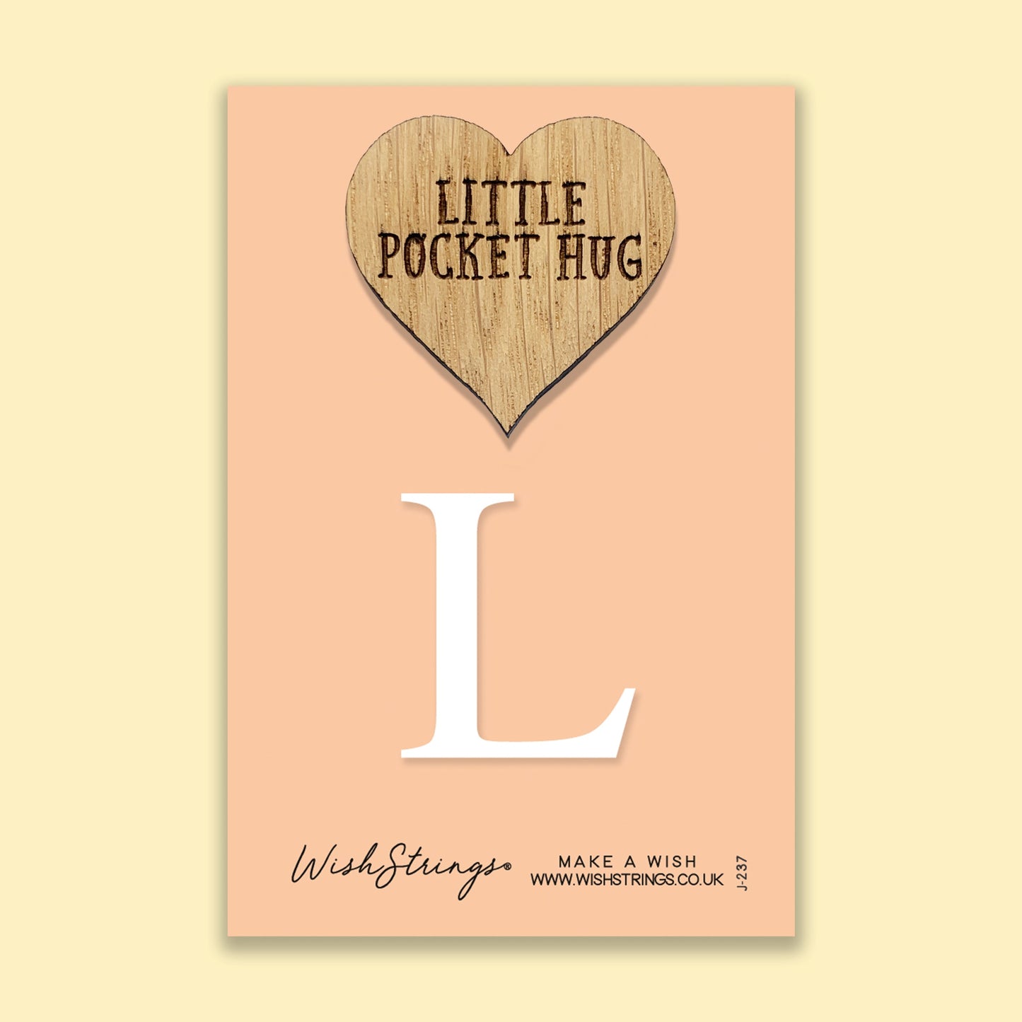 Pocket Hug - Letter ‘L’ | Personalized Initial Gift & Thoughtful Keepsake | Keepsake Token for Sending Hugs & a Special Name Gift