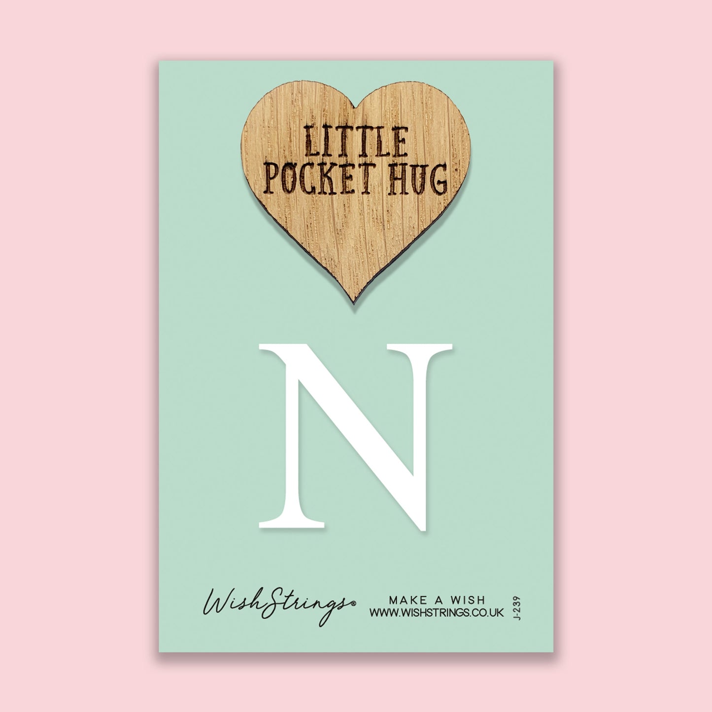 Pocket Hug - Letter ‘N’ | Personalized Initial Gift & Thoughtful Keepsake | Keepsake Token for Sending Hugs & a Special Name Gift