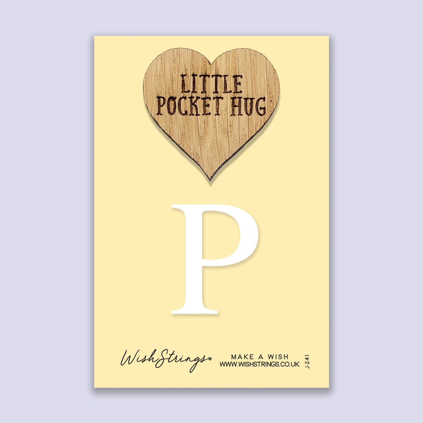 Pocket Hug - Letter ‘P’ | Personalized Initial Gift & Thoughtful Keepsake | Keepsake Token for Sending Hugs & a Special Name Gift