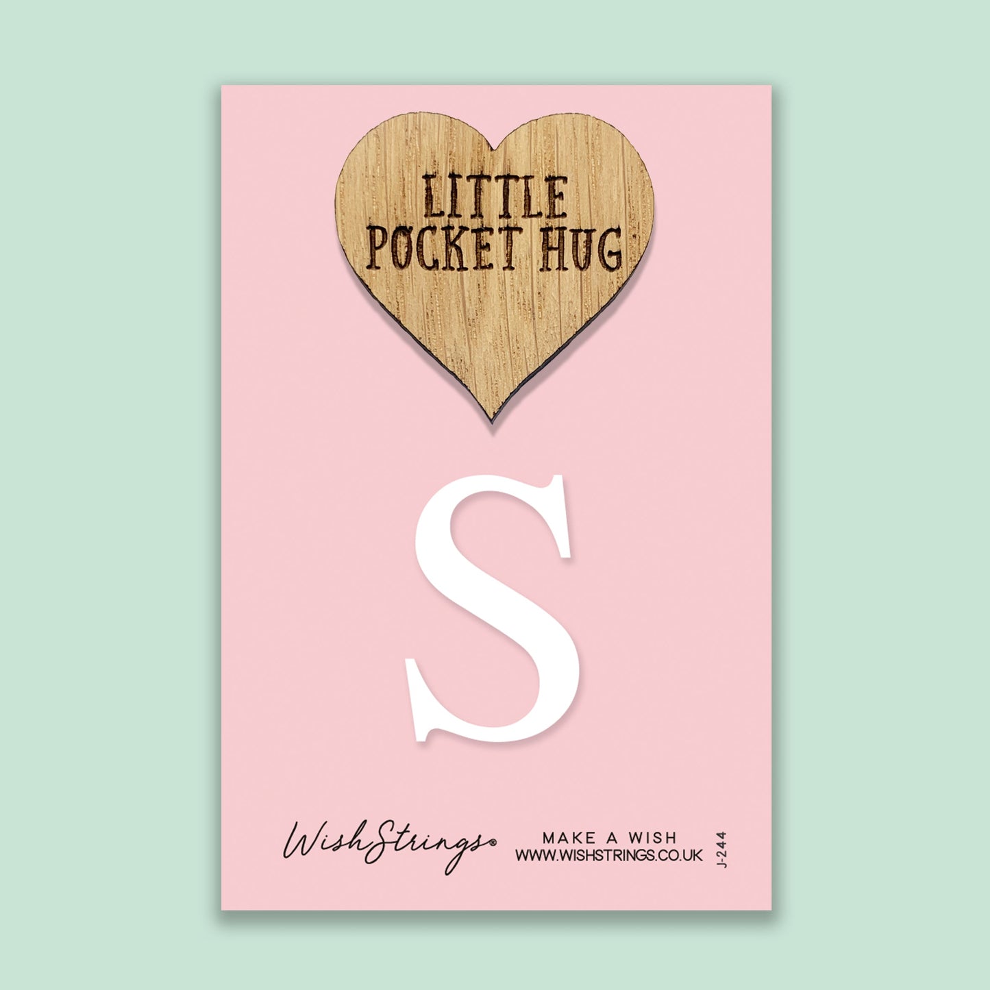 Pocket Hug - Letter ‘S’ | Personalized Initial Gift & Thoughtful Keepsake | Keepsake Token for Sending Hugs & a Special Name Gift