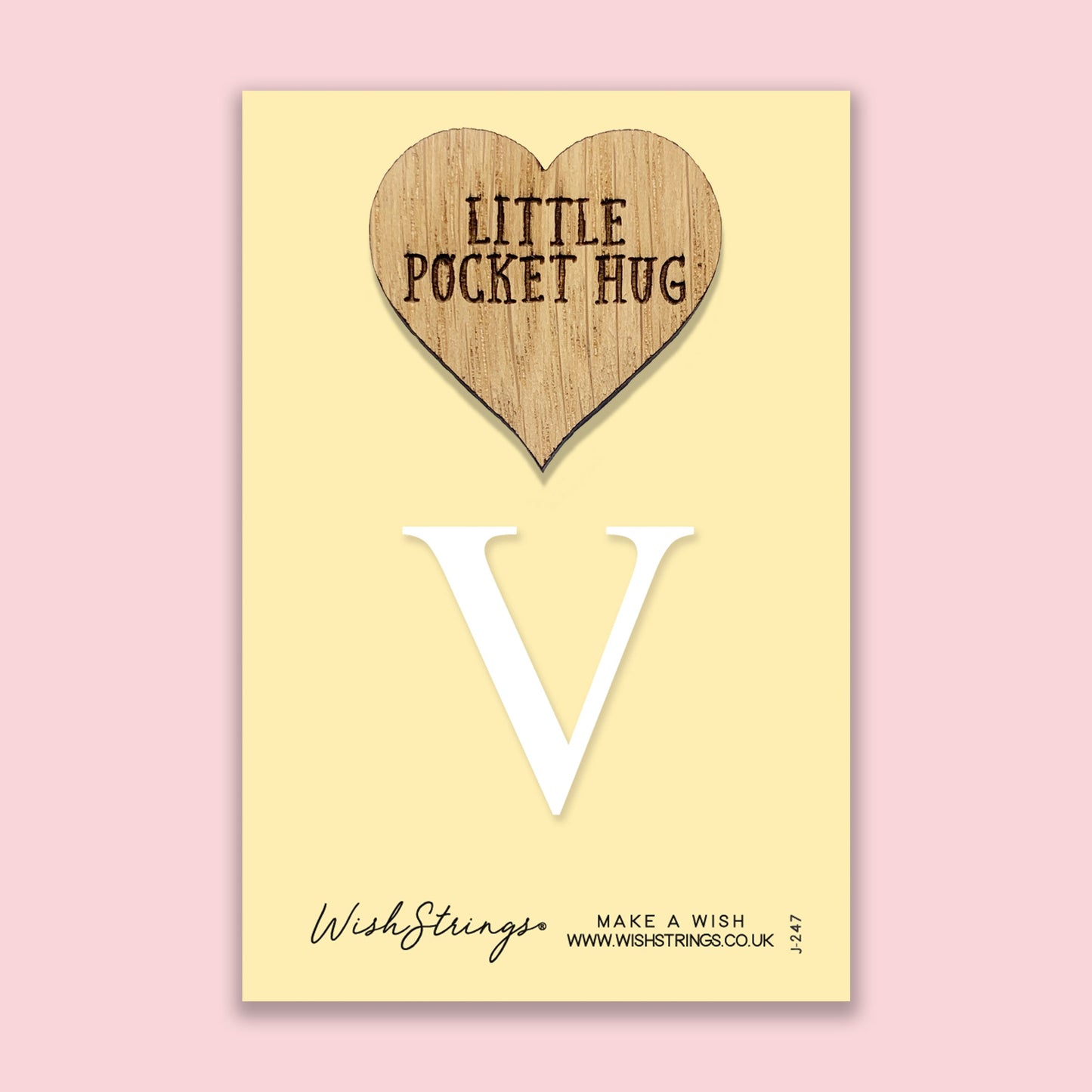 Pocket Hug - Letter ‘V’ | Personalized Initial Gift & Thoughtful Keepsake | Keepsake Token for Sending Hugs & a Special Name Gift