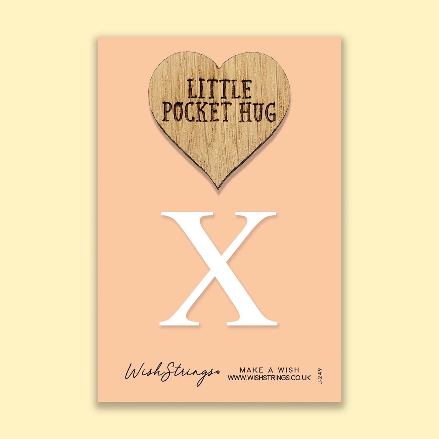 Pocket Hug - Letter ‘X’ | Personalized Initial Gift & Thoughtful Keepsake | Keepsake Token for Sending Hugs & a Special Name Gift