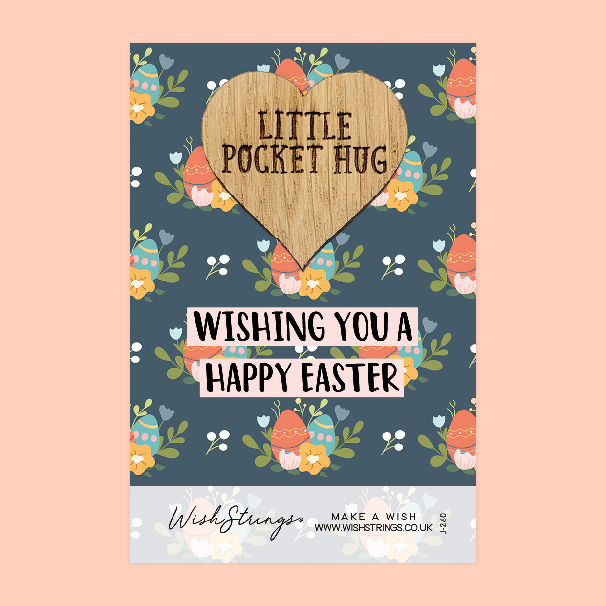 Pocket Hug - Wishing You a Happy Easter | Festive Bunny-Themed Gift | Keepsake Token for Sending Hugs & Easter Celebration