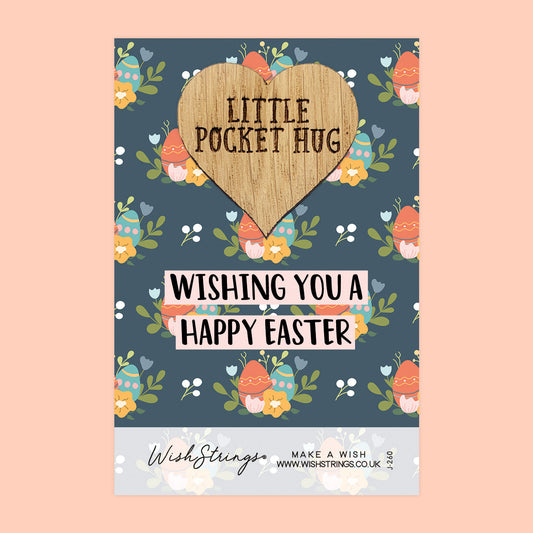 Pocket Hug - Wishing You a Happy Easter | Festive Bunny-Themed Gift | Keepsake Token for Sending Hugs & Easter Celebration