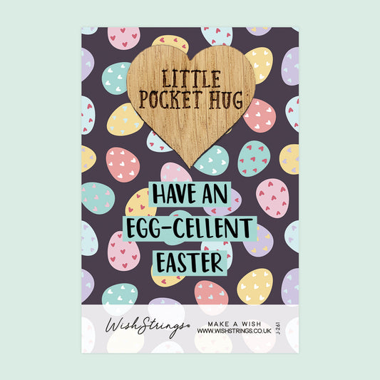 Pocket Hug - Egg-cellent Easter | Fun & Festive Springtime Gift | Keepsake Token for Sending Hugs & Love at Easter