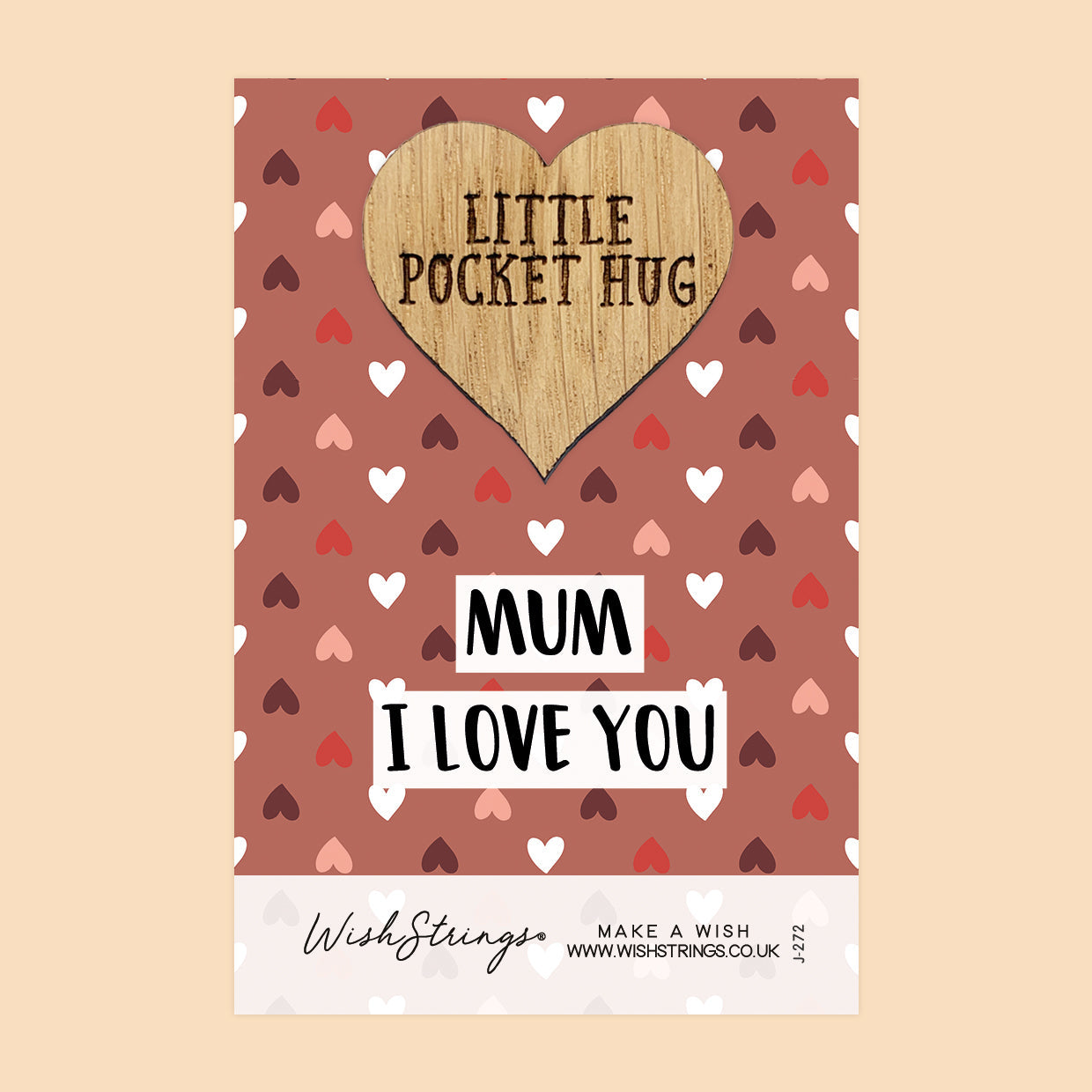 Pocket Hug - Mum, I Love You | Thoughtful Gift with Love from the Kids | Keepsake Token for Sending Hugs & Appreciation to a Special Mum