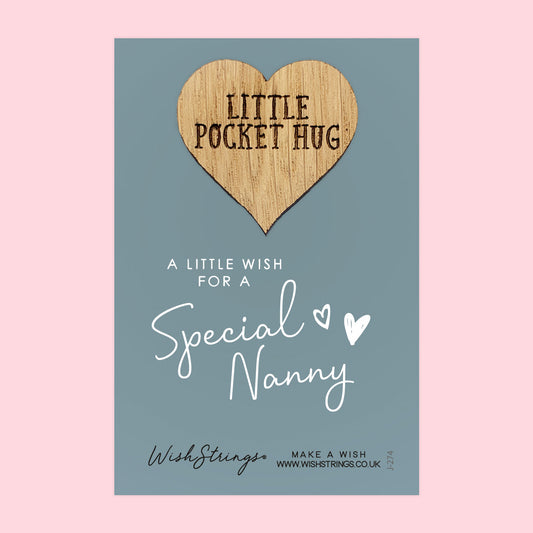 Pocket Hug - Special Nanny | Thoughtful Gift from the Kids | Keepsake Token for Sending Hugs & Love to a Cherished Nanny