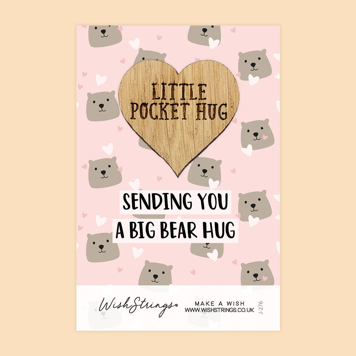 Pocket Hug - Sending You a Big Bear Hug | Comfort & Support Gift | Keepsake Token for Sending Hugs & Thinking of You
