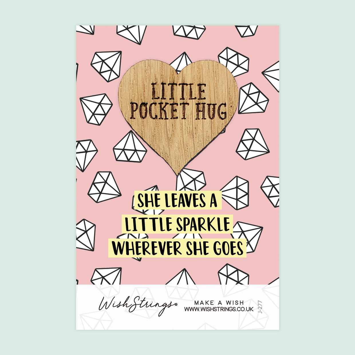 Pocket Hug - She Leaves a Little Sparkle Wherever She Goes | Inspirational Gift for Positivity & Empowerment | Keepsake Token for Sending Hugs & Support
