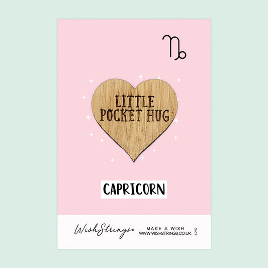 Pocket Hug - Capricorn Star Sign | Horoscope Birthday Gift | Zodiac Inspirational Keepsake Token