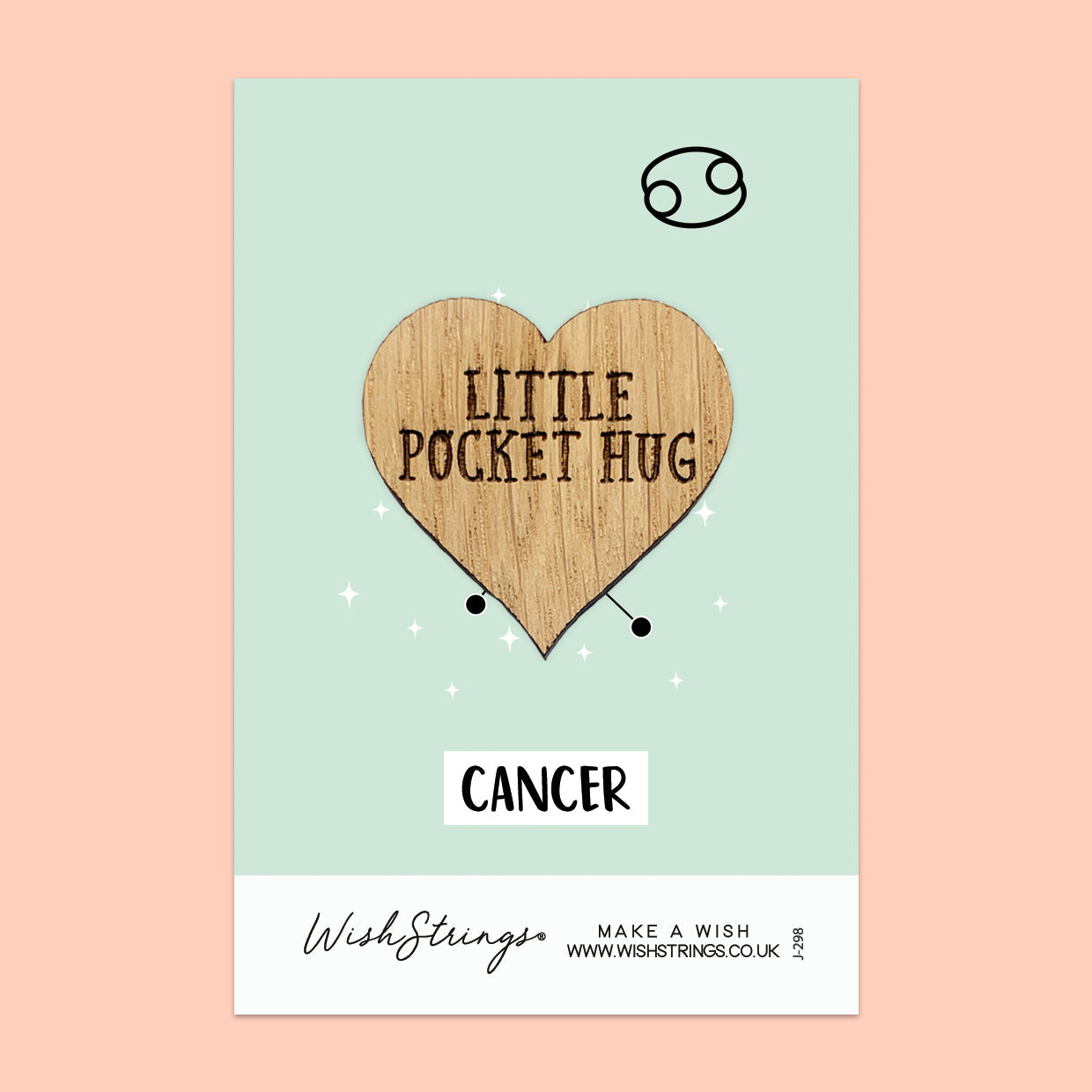 Pocket Hug - Cancer Star Sign | Zodiac & Horoscope Birthday Gift | Keepsake Token for Sending Hugs & Astrology Lovers