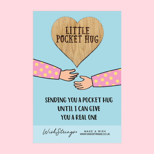 Pocket Hug - Sending You a Pocket Hug, Until I Can Give You a Real One | Thoughtful Long Distance Gift | Keepsake Token for Support & Thinking of You